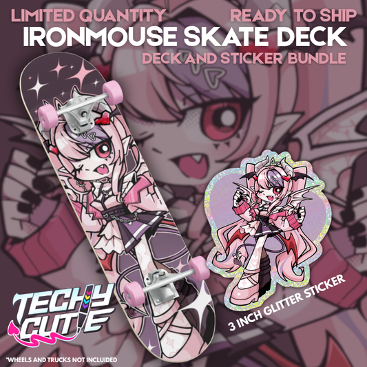 Ironmouse Skateboard Deck bundle (LIMITED IN STOCK)