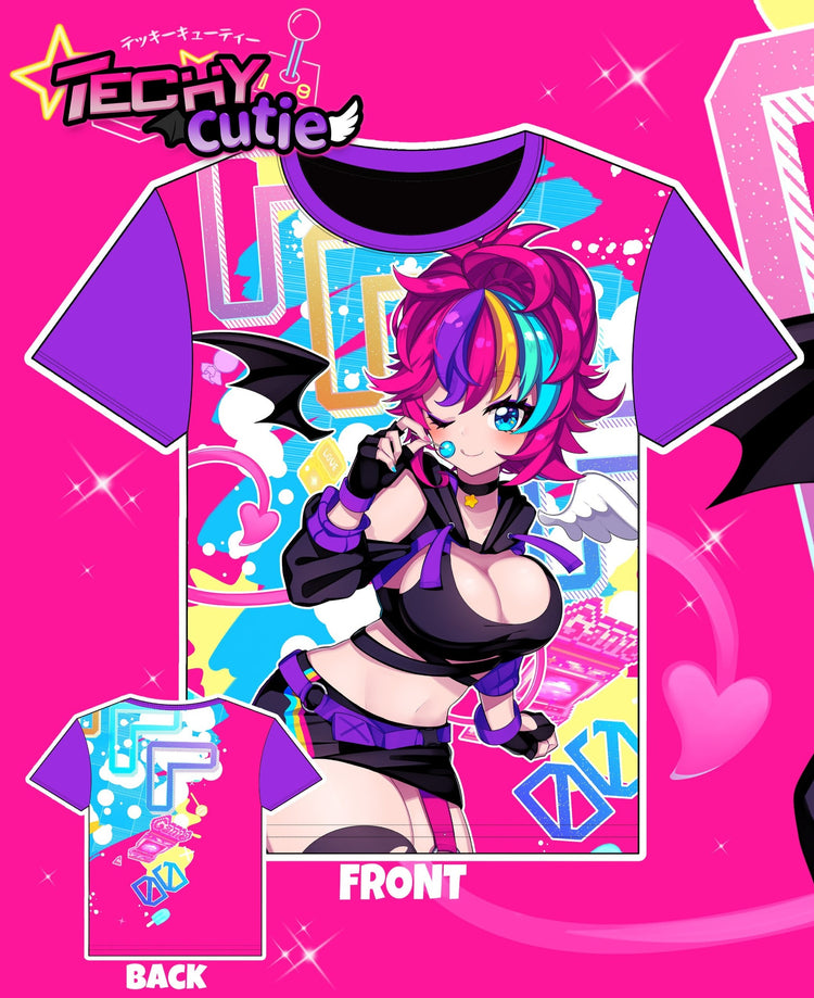 Vtuber Techy All Over Print T-shirt