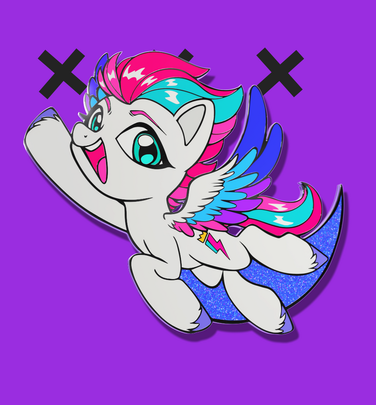 Zipp Storm and Rainbow Dash Full Body Pins