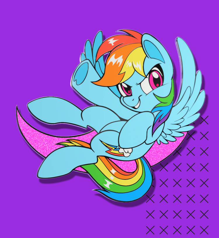 Zipp Storm and Rainbow Dash Full Body Pins