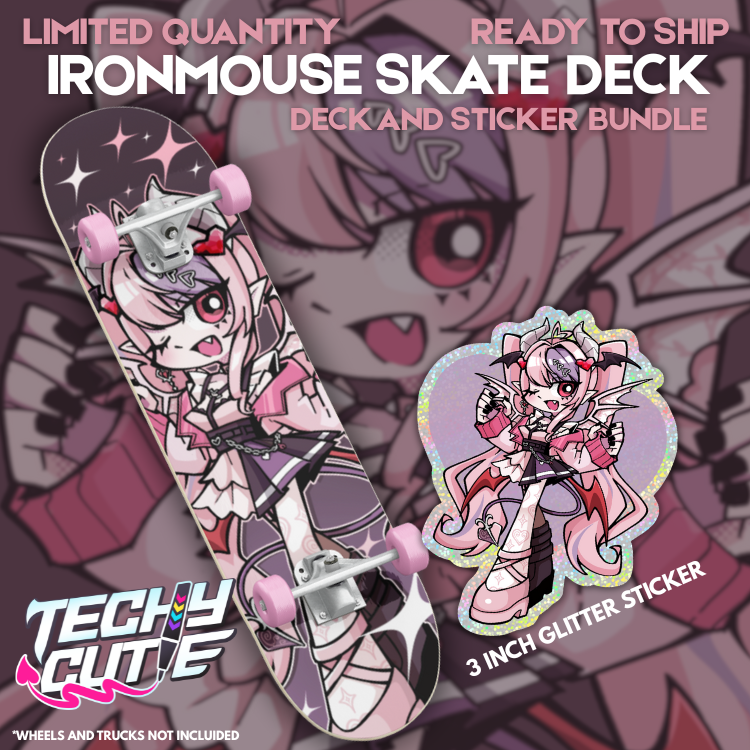 Ironmouse Skateboard Deck bundle (LIMITED IN STOCK)