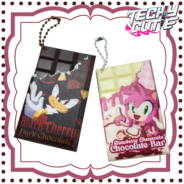 Shadow or Amy Chocolate bar keychains