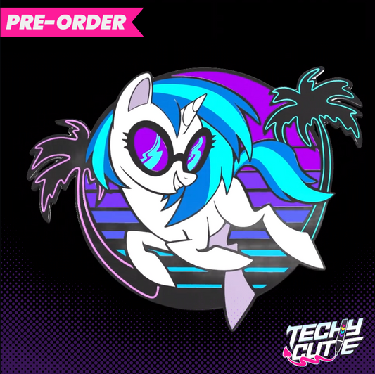 Neon Waves Pin