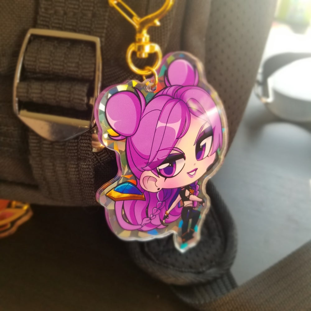 
            
                Load image into Gallery viewer, [HOLOGRAPHIC] K/DA League of legends Keychains
            
        