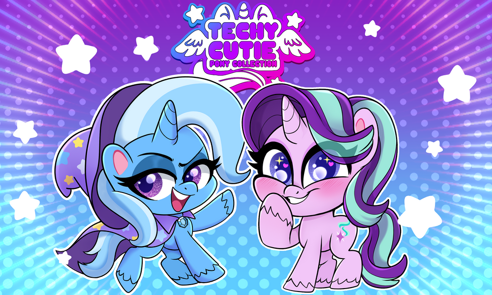 Starlight and Trixie Pony life Keychains